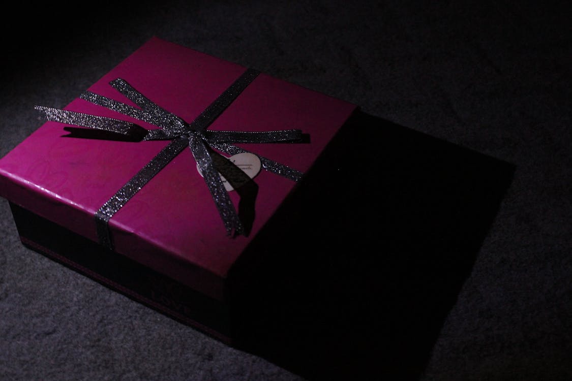 Wrapped gift with ribbon