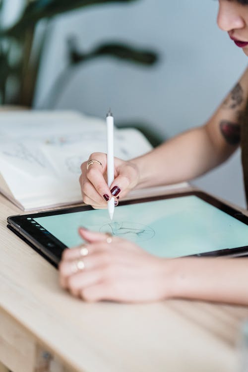 Digital drawing on a tablet