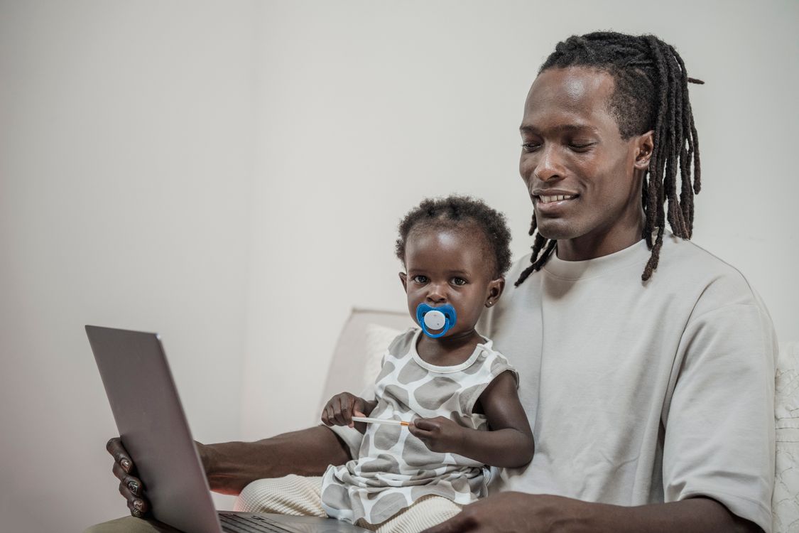 A father and son spending time together