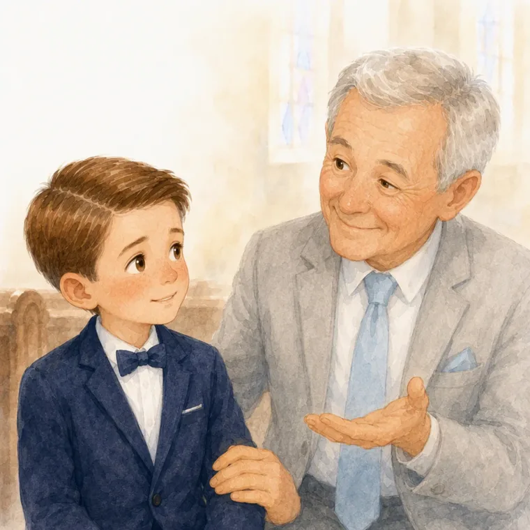 Grandad Jan tells Daan about his own First Communion