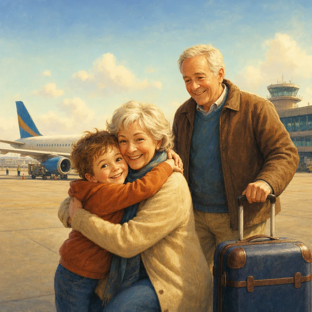Grandma and grandpa live far away
