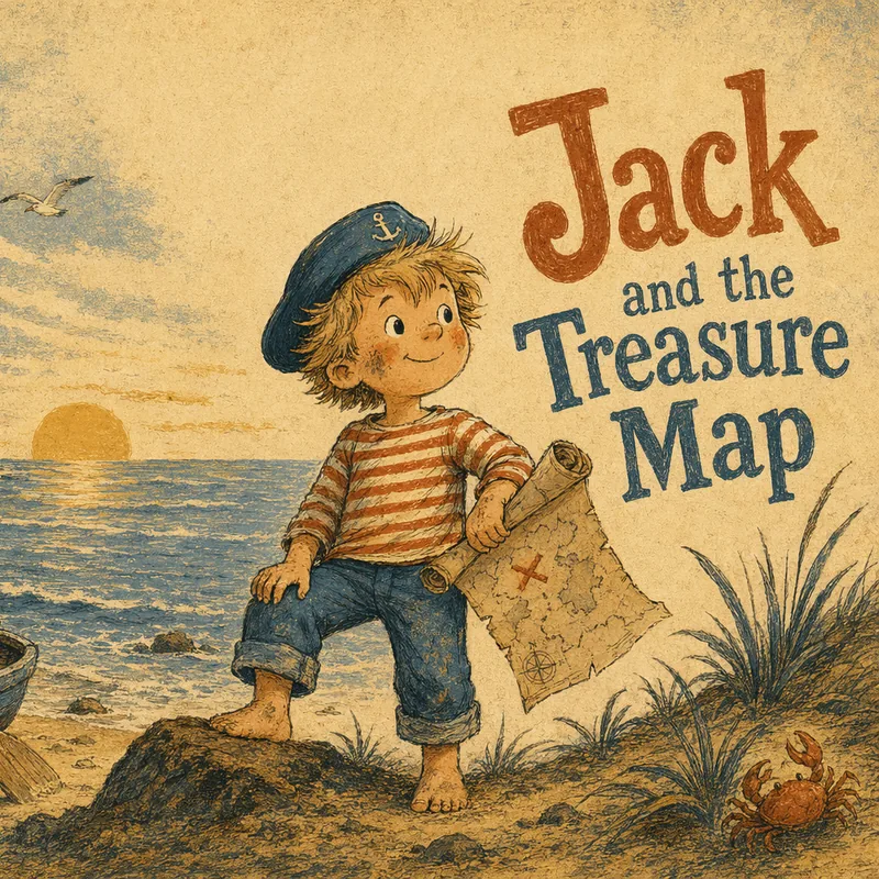 Cover van het gepersonaliseerde kinderboek Jack and the Treasure Map