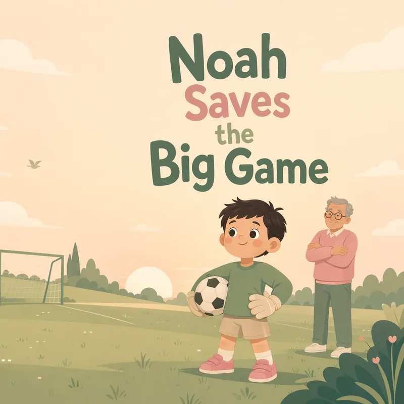 Cover van het gepersonaliseerde kinderboek Noah Saves the Big Game