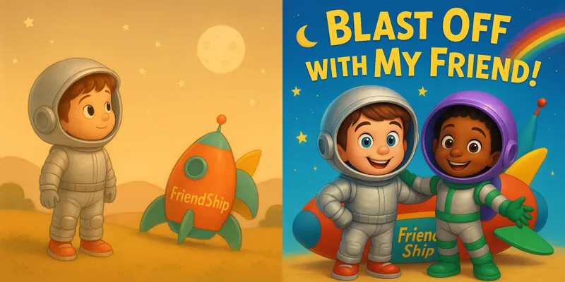 Voorbeeld voorkant: Blast Off with My Friend!