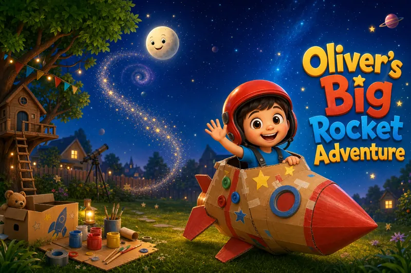 Voorbeeld voorkant: Oliver’s Big Rocket Adventure
