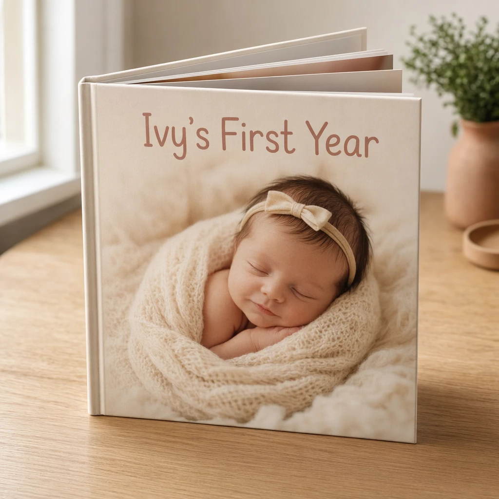 Example cover of a baby's first year book